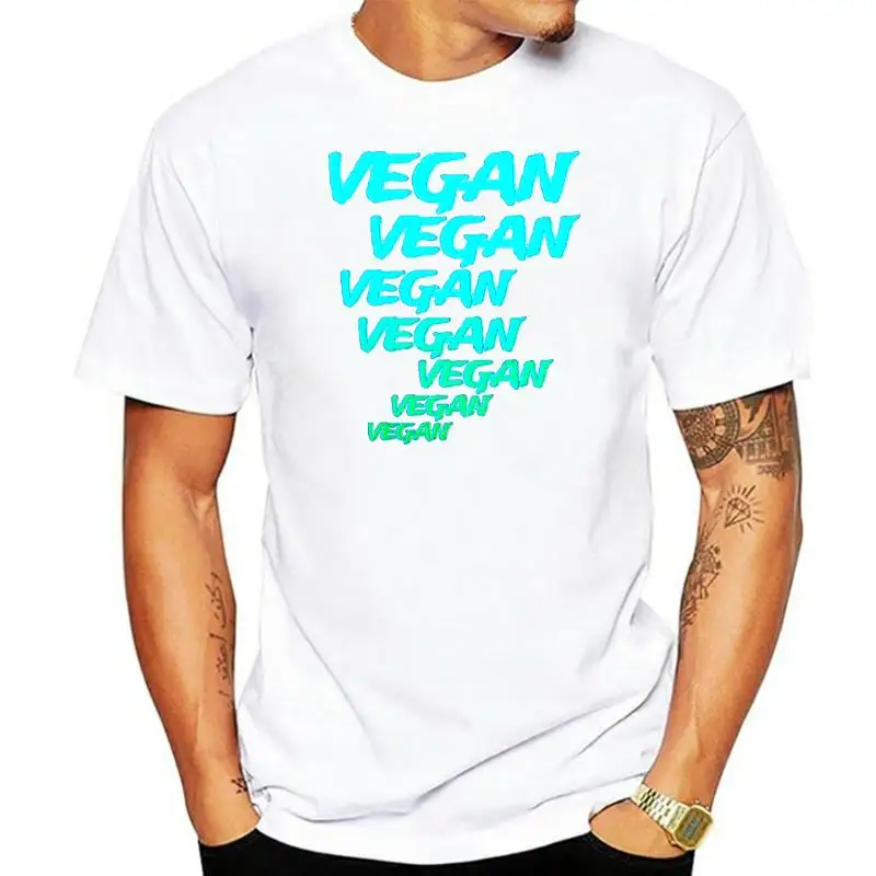

Vegan T Shirt VEGAN T-Shirt Print 6xl Tee Shirt Short-Sleeve Fun Streetwear 100 Cotton Mens Tshirt