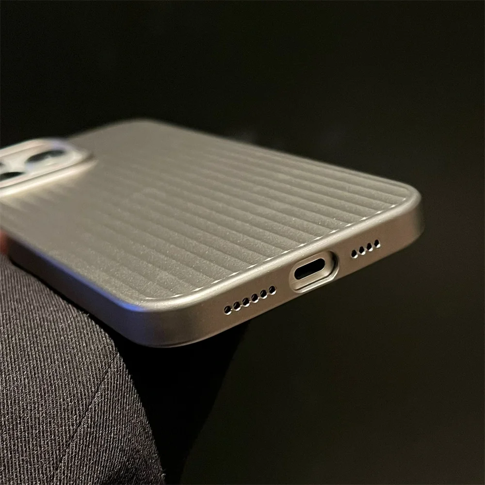Luxury Stripes Metallic Paint Armor Case - Shockproof Camera Protective Slim Matte Finish