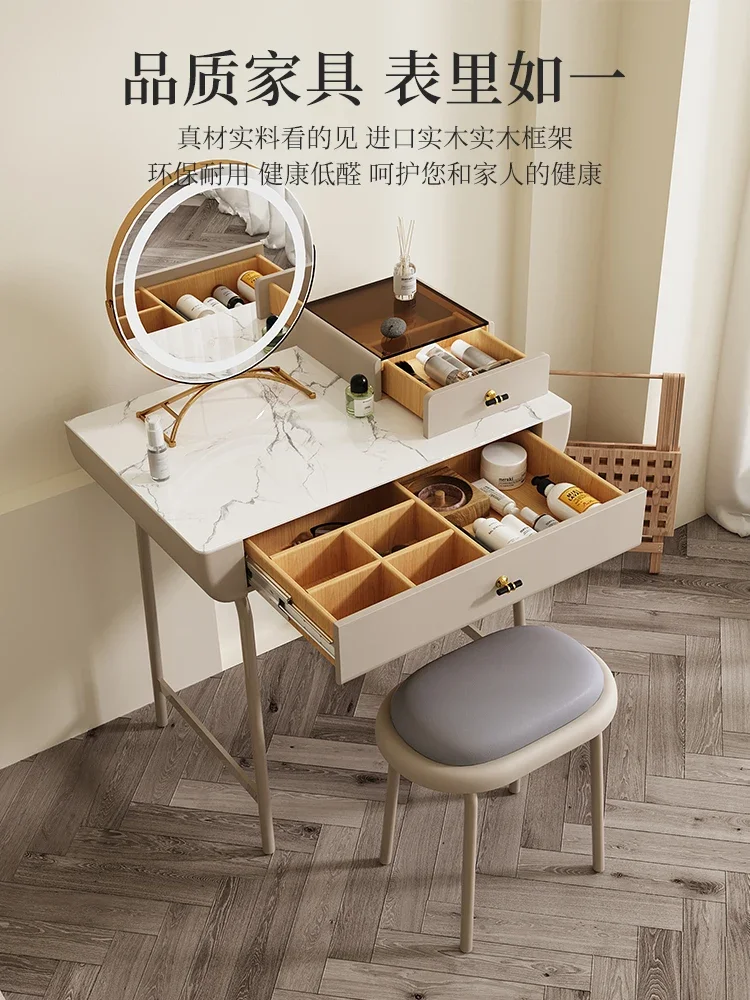 

Luxury Rock Plate Bedroom Dressing Table Small Unit Network Red Ins Style Modern Simple Master Bedroom Makeup Table 2022 New