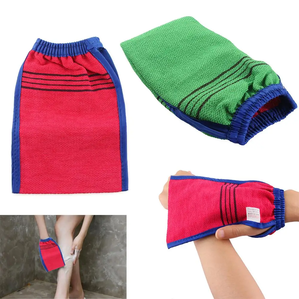 Two-sided Rub Face Bathroom Products Shower Spa Exfoliator Bath Glove Dead Skin Removal Scrub Mitt