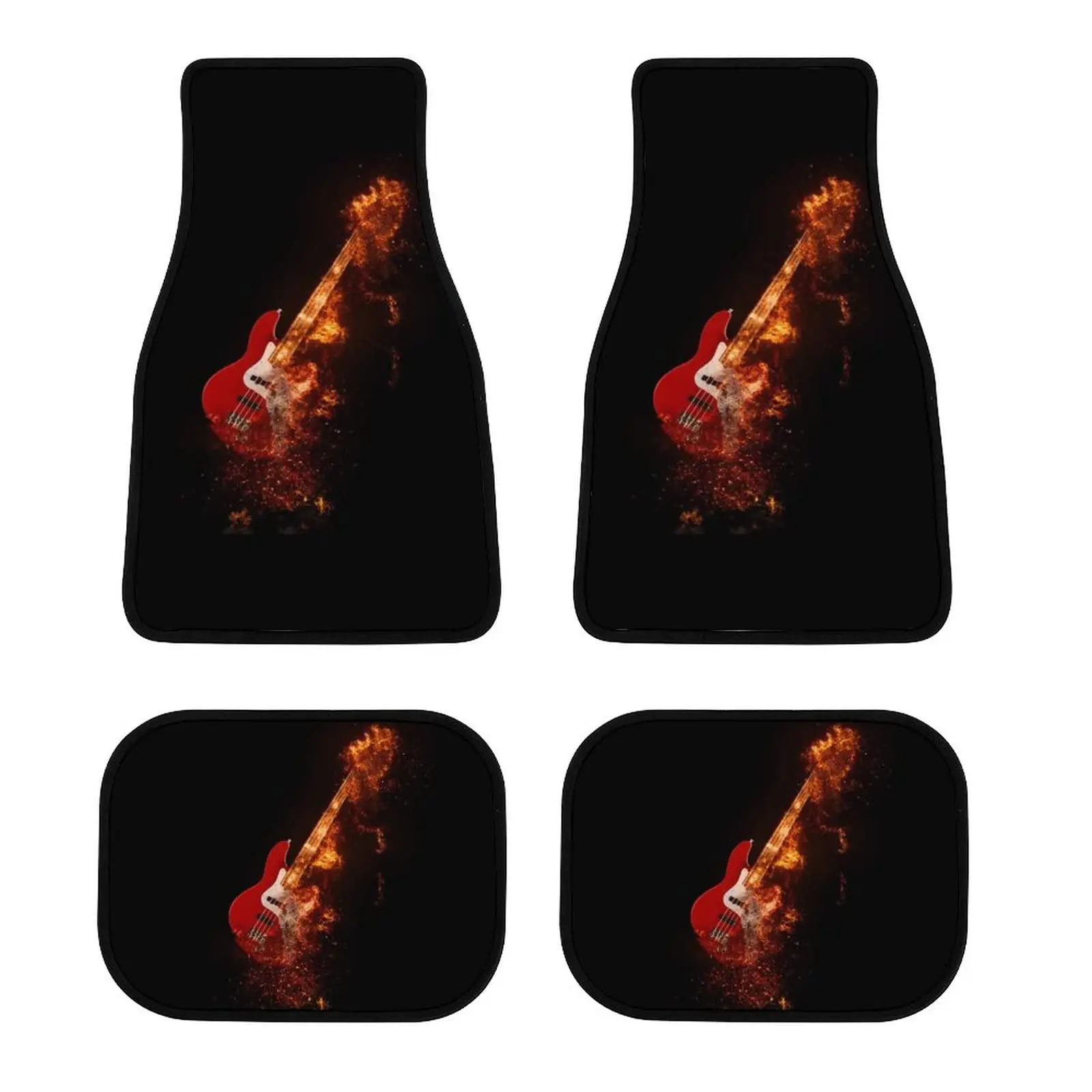 

Автомобильные коврики для музыки, гитары, набор из 4 накладок на ножки, нескользящая резиновая подложка, сверхмощные автомобильные передние и задние коврики, универсальные автомобильные