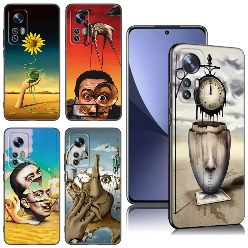 Custodia Per Telefono Salvador Dali Art Per Xiaomi Mi 8 9 Se 10 10T 11 12 13 Lite 9T 11T 12S 12T 13 Pro 11I 12X Cover In Silicone Nero
