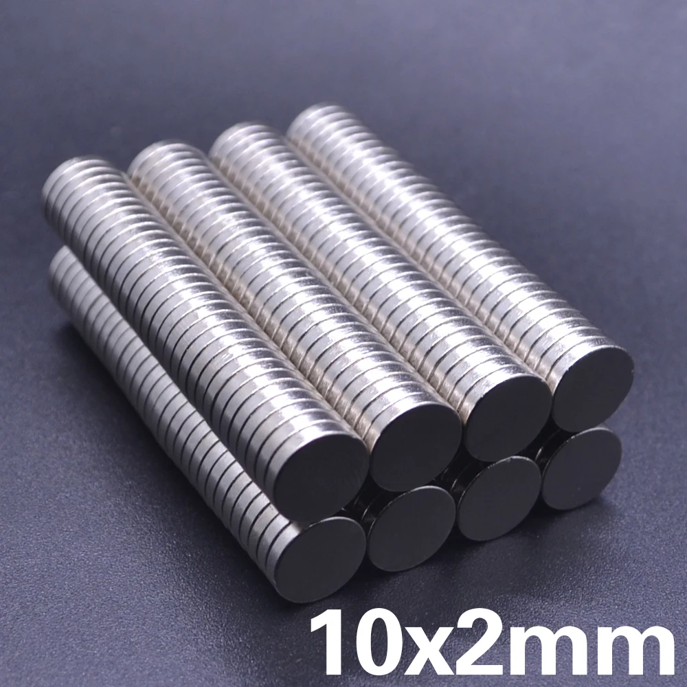 5/10/20/50/100/1000pcs 10x2 Super Powerful Strong Bulk Round NdFeB Neodymium Disc Magnets Dia N35 Rare Earth magnet 10*2 IMANES