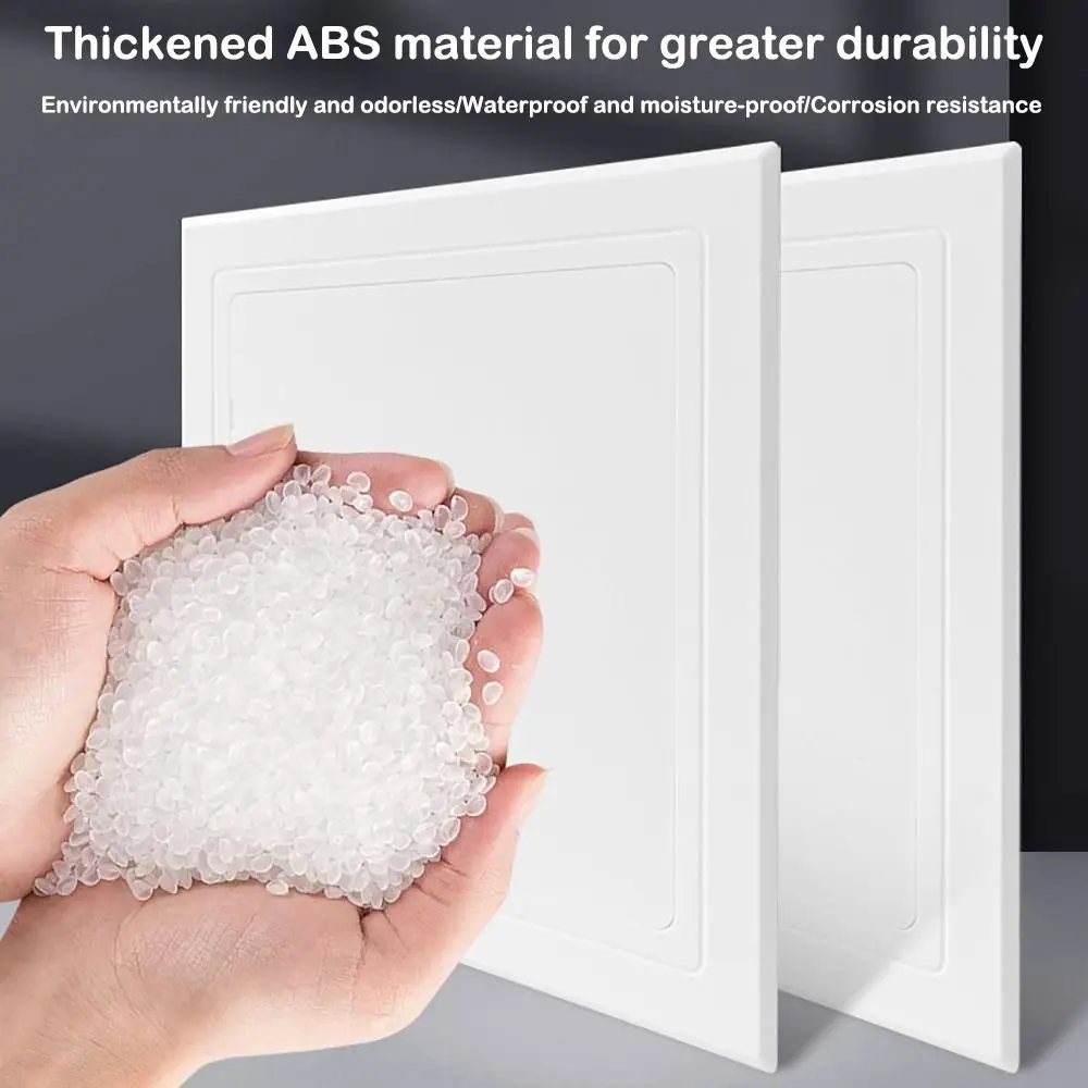 1pc Self-adhesive Access Panel Inspection Hole ABS Access Doors Wall Ceiling White Hatch Cover Universal Plastic Push-Type
