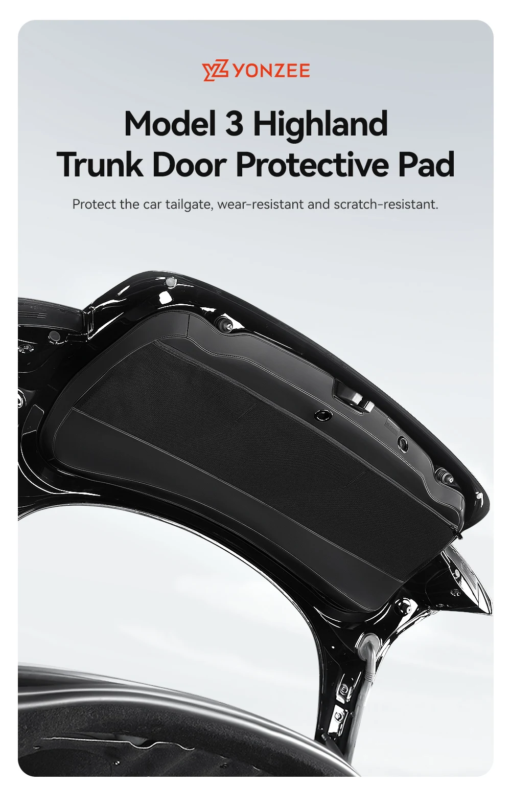 For Tesla Model 3 Highland Leather trunk Model Y Juniper TPE guard plate anti-co