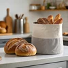 Reusable cotton Bread Basket Storage extra large Bread Storage basket Holder Picnic and Home Use Fabric Bread Basket Organizer 1