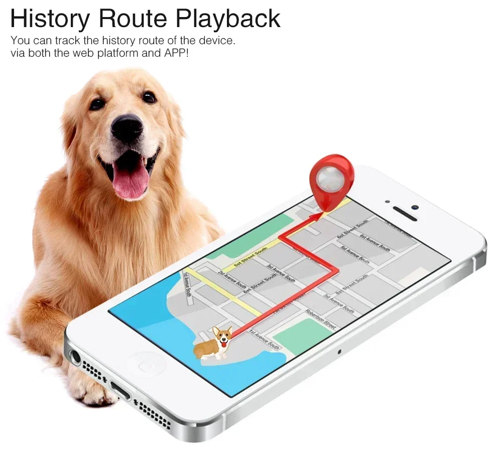 4G GPS Tracker Collar for Dog Animal Realtime Tracking GPS Locator Waterproof Anti-lost Voice Monitor Geofence Free APP Tracker
