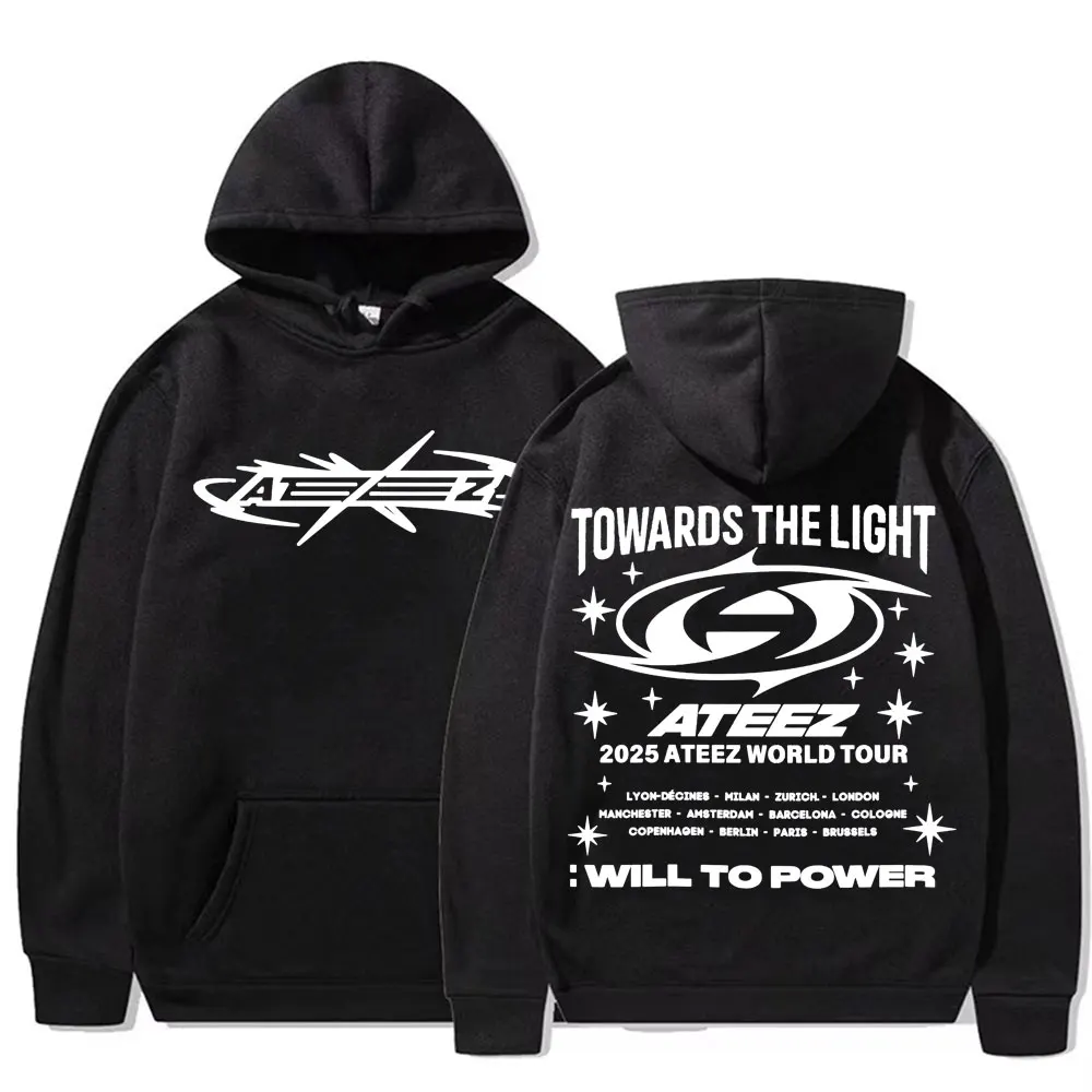 2025 Ateez World Tour Towards The Light: Will To Power Pullovers Men Women Korean Fashion Hip Hop Long Sleeve Sweatshirt Hoodies 2