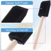 10/12 PCS Foam Paint Brushes, Sponge Brushes for Varnishes, Reusable Sponge Brushes with Wood Handles for Painting, Staining 5