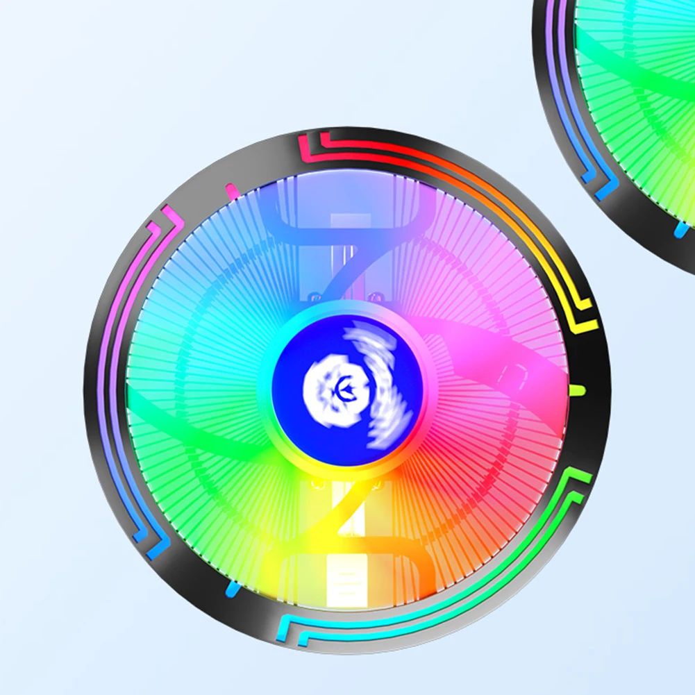인텔 LGA 1200 115X 용 RGB CPU 쿨러 TDP 95W 냉각 PC 라디에이터 선풍기, 124mm 블랙 알루미늄 핀 CPU 라디에이터, 12V 4 핀 PWM 선풍기