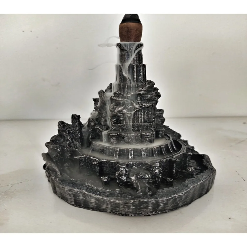 

Lord of the Rings Eye Mountain Stream Incense Holder Bust Trinket Home Decor Incense portable Resin Smoke Backflow Censer Crafts