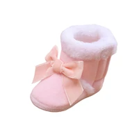 Autumn Winter  Baby Boots kids Girl Boys Winter Warm Shoes Solid Fashion Toddler Fuzzy Balls First Walkers Kid Shoes 0-18M 6