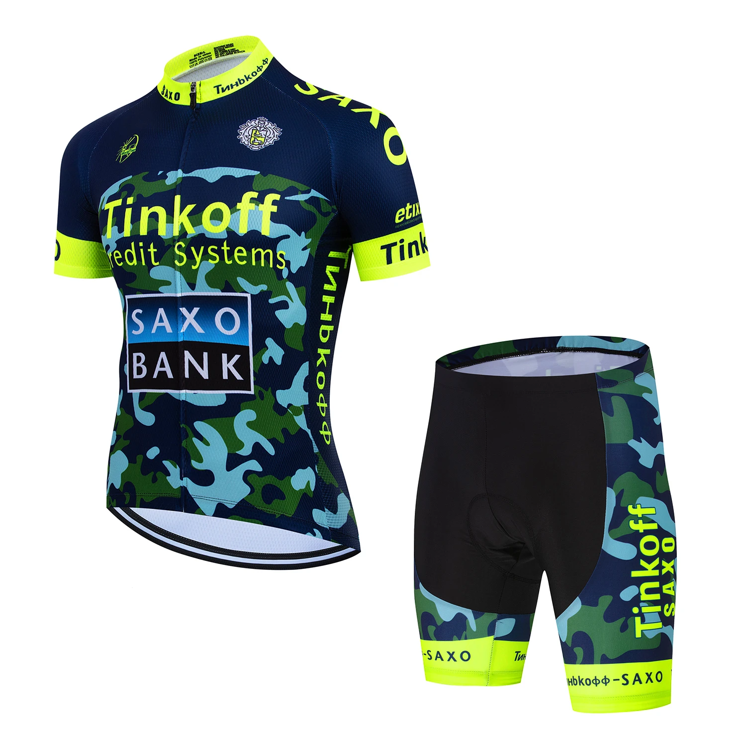 Saxo Bank Tinkoff TEAM Cycling Sets Triathlon Bicycle Clothing