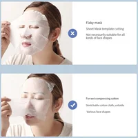 200PCS Wet Cotton Stretch Disposable Water Saving Cotton Pad Portable Makeup Removal Cotton Piece Breathable Facial Mask Paper 2