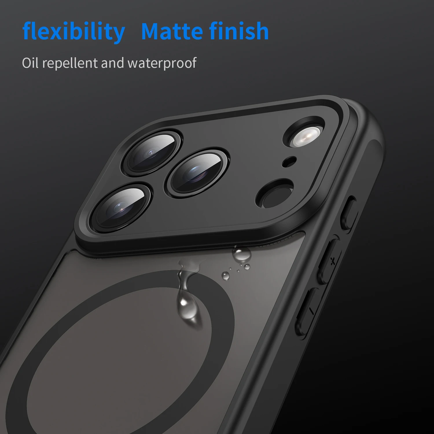 iPhone Matte Magnetic Shockproof Translucent Case 4