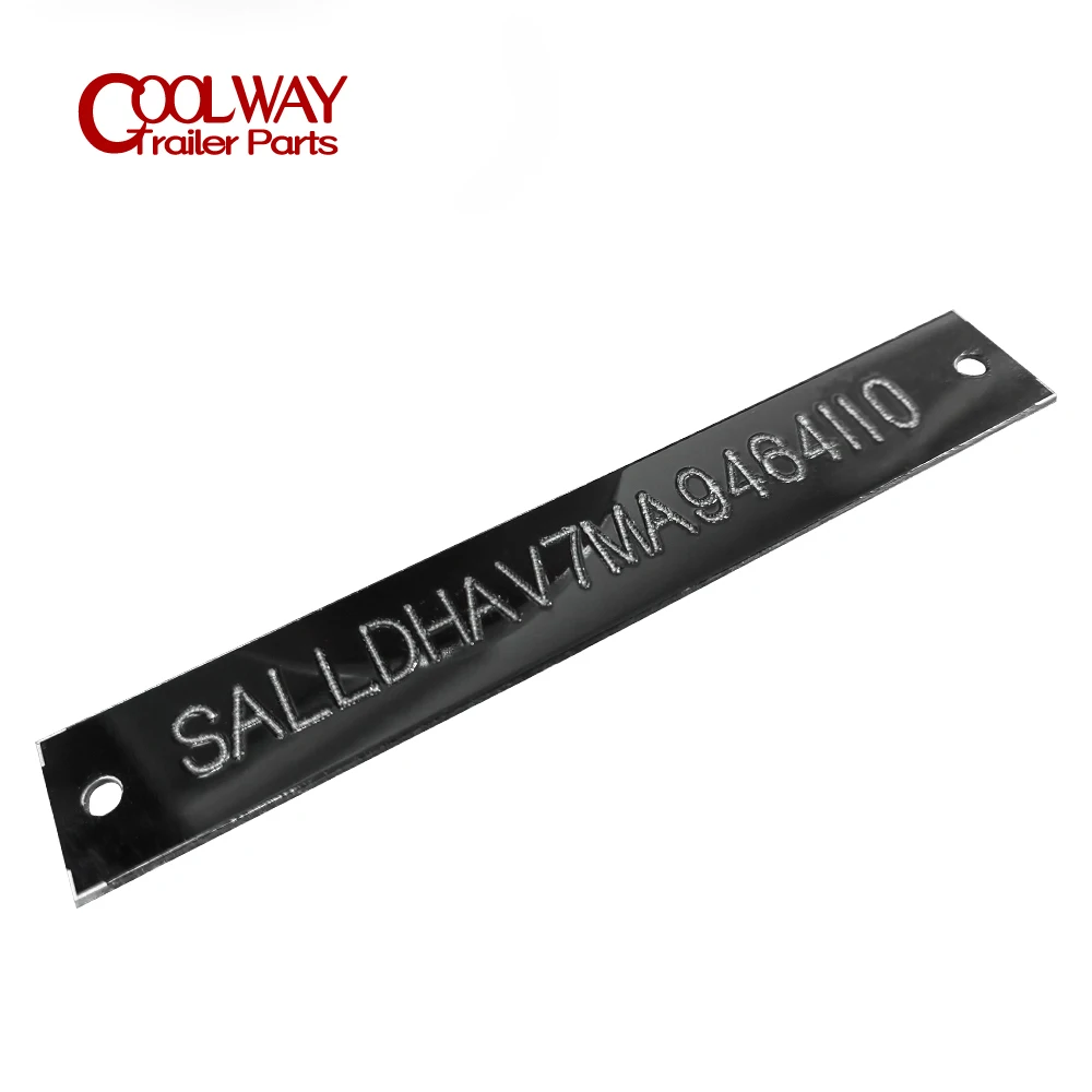 120 X 15mm 완전 새겨진 알루미늄 프레임 NO. 번호판 시리얼 번호