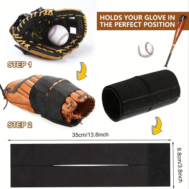 Portable Baseball and Softball Glove Wrap Band and Pocket Saver – Multi-Functional Glove Accessory