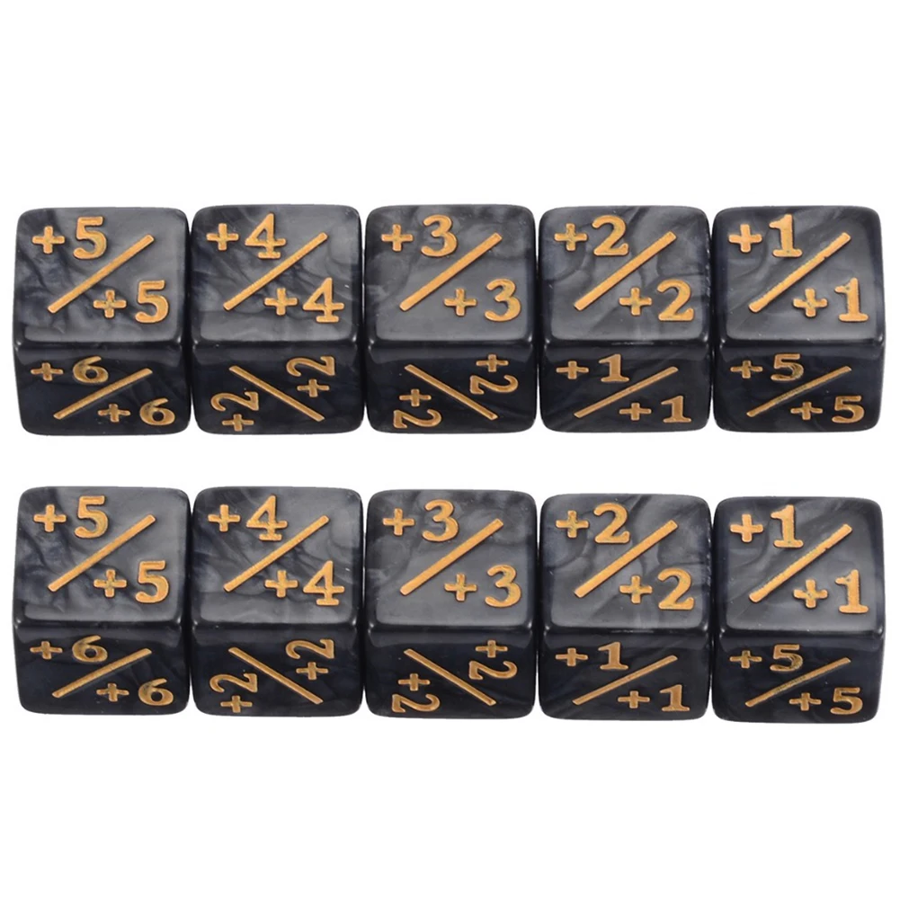 10 Pieces 6 Sided Counters Dice Toy Compatible with CCG/Card Counters Token Dice Card Gaming for Board Game puzzle toys