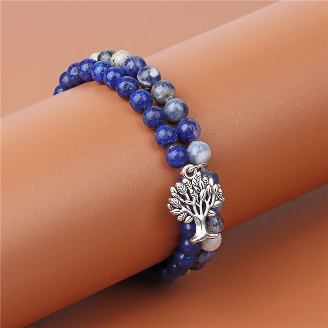 Lapis lazuli bracelet in silver - OMYOKI fair trade designer jewelry