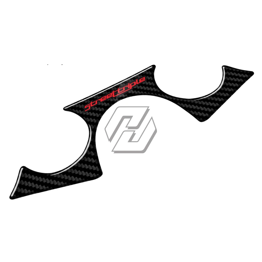 Motorcycle Carbon-look Top Triple Clamp Yoke Sticker For Triumph Street Triple 2007-2014