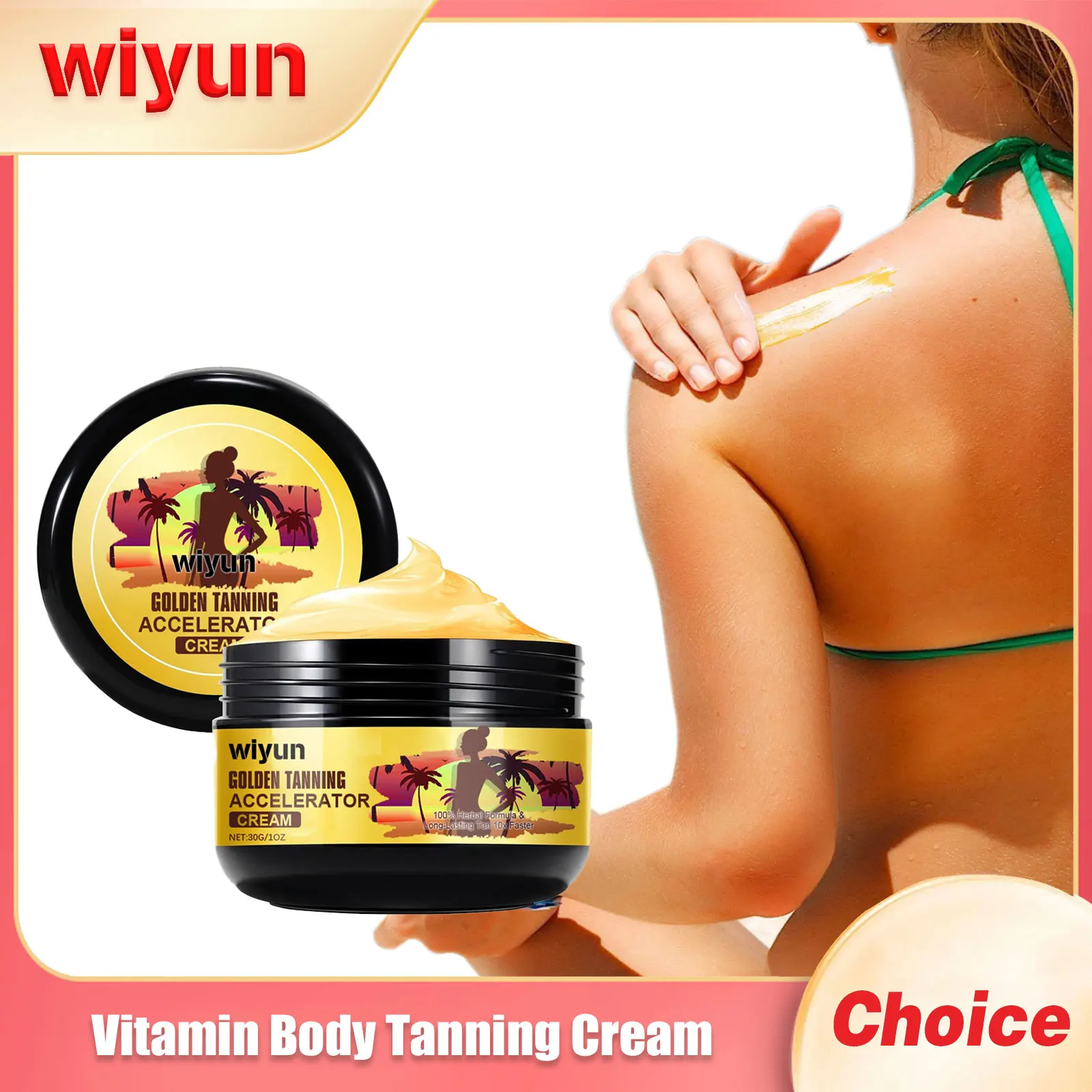 Vitamin Body Tanning Cream Long Lasting Keep Nourish Intensive Brown Summer Beach Easy Use Solarium Protect Self Tanning Lotion