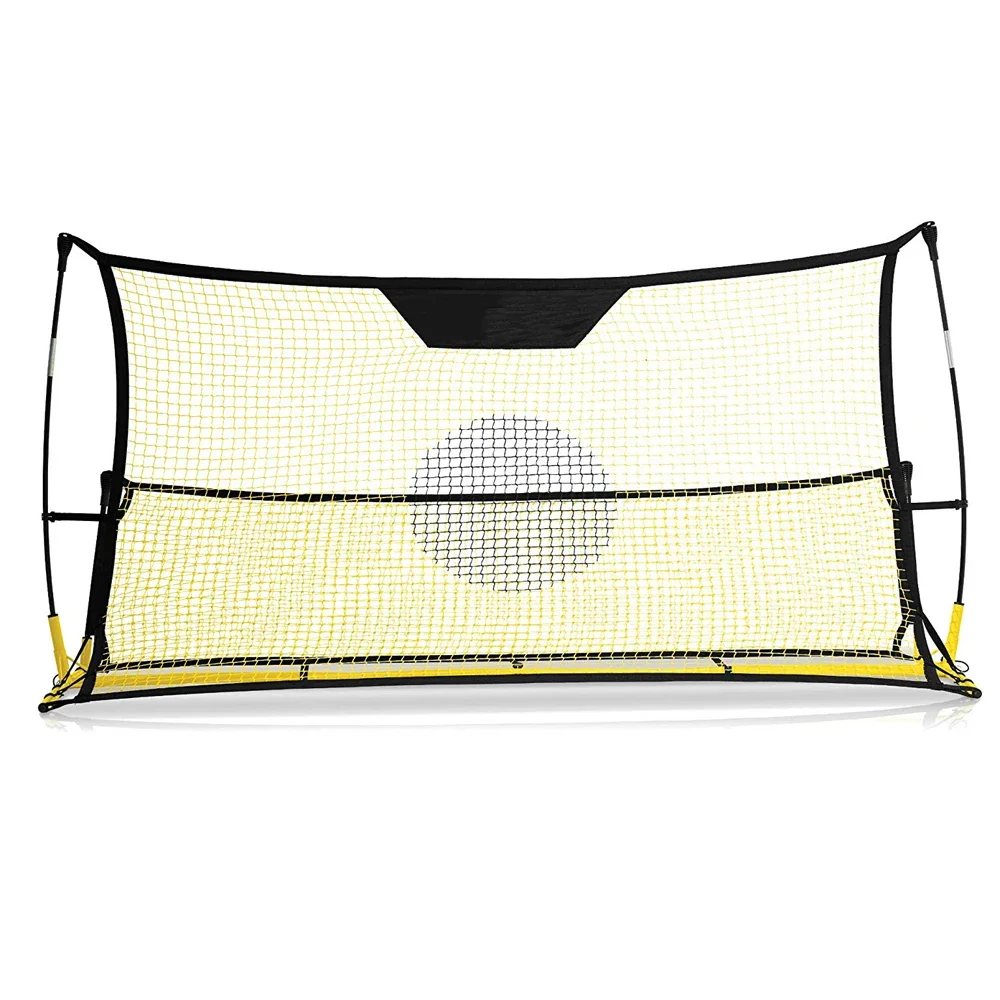 Soccer Training Aid Set Football kick ball Equipment Portable Football Training Double Rebounder Mesh Net Disassembl
