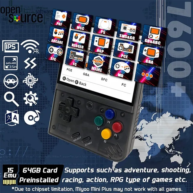 Console de jeu vidéo rétro Ata Yoo Mini Plus, 3.5 en effet, écran IPS, Mini + V3 – Image 4
