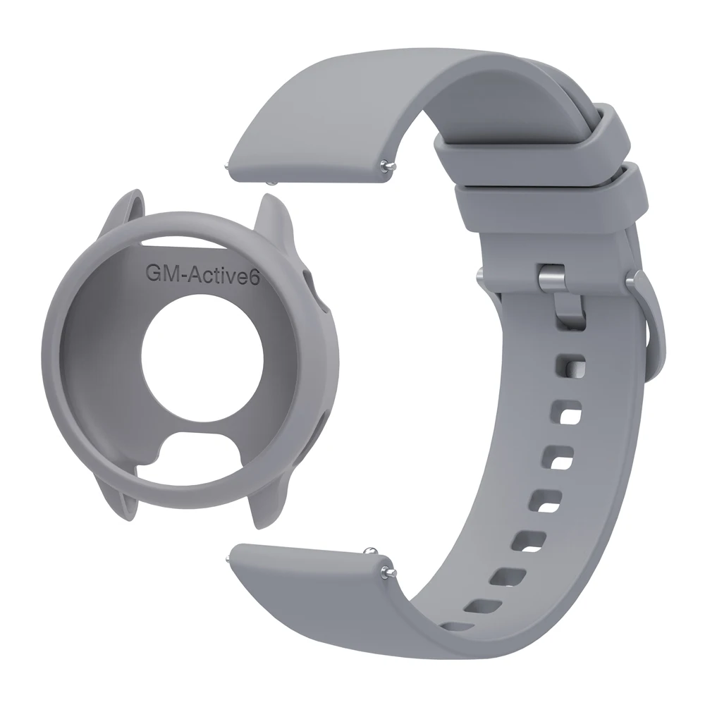Silicone Case and Strap Set - Soft Protective Skin Cover and Wristband Replacement