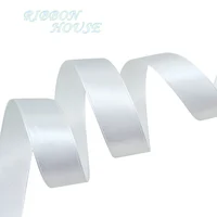 (25 yards/roll) 1″ (25 mm) White Single Face Satin Ribbon Webbing Decoration Gift Christmas Ribbons