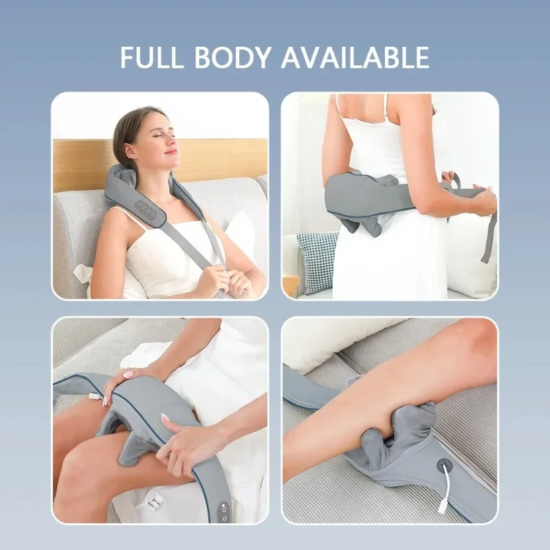 1 Stück kabelloses Nacken- und Rückenmassagegerät, Nacken- und Schultermassage, Knetmassage, Nacken- und Halswirbelsäulenmassage, Trapezmuskelmassagegerät_voghion.com