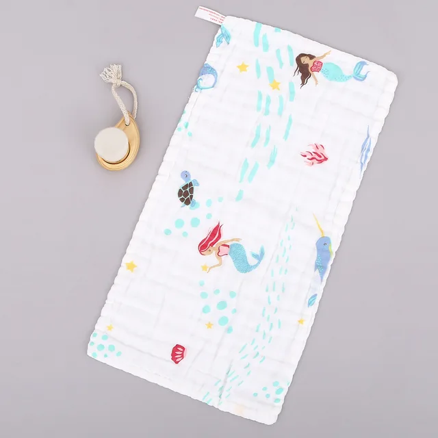 2550 CM 6 Layers Of Cotton Muslin Soft Cartoon Baby Towels Childrens
