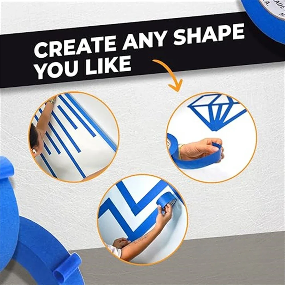 Blue Heavy Duty Double-Sided Outdoor Mounting Tape - Strong Adhesive for Home Decor and Fixtures (6 Rolls)