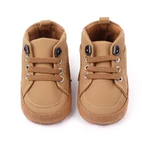 Newborn Baby Boy Shoes Infant Soft Sole Crib Boots Anti-slip Sneakers Solid Leather First Step for 1 Year Old 0-18 Months Gifts 3