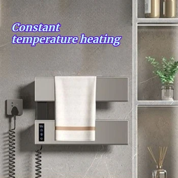 ราวแขวนผ้าเช็ดตัวในห้องน้ำแบบติดผนัง กันน้ำ ใช้ไฟฟ้า อุ่นผ้าเช็ดตัว อุปกรณ์ในห้องน้ำที่ใช้งานได้จริง 2