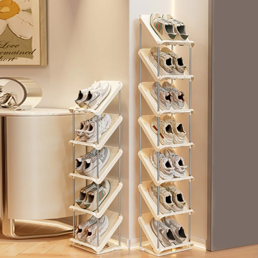 Living Room Multi-Layer Shoe Rack Entry Shoes Racks For Home Use Household Stackable Simple Shoe Shelf Wall Corner Shoes Cabinet