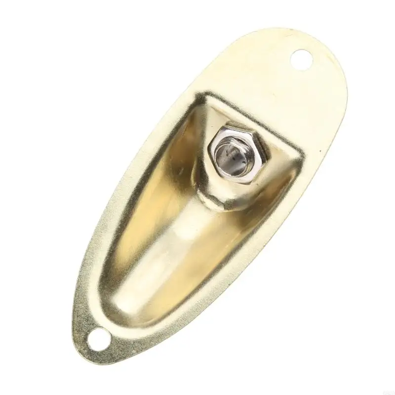 Boat Style 1/4" Guitar Pickup Output Input Chrome Jack Plug Socket Electric Guitars Parts