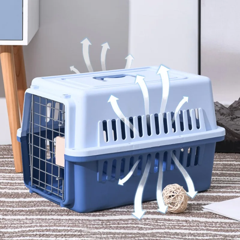 Cat aviation box fence mounted car mounted dog cage portable medium-sized cat bag pet supplies pet aviation box