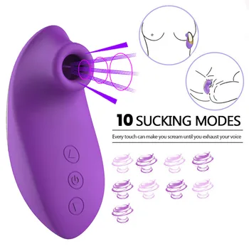 Clit Sucker Vibrator Vacuum Stimulator Nipple Sexy Toys for Women Vagina Sucking Vibrator Female Oral Licking Sex Toys for Adult 3
