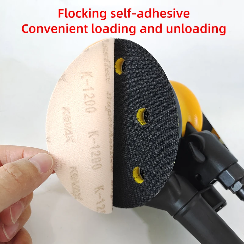 5-inch Pneumatic Sander 125mm6-hole Vacuum Sander Used For Auto Sheet Metal Putty Grinding Rust Removal Sandpaper Machine