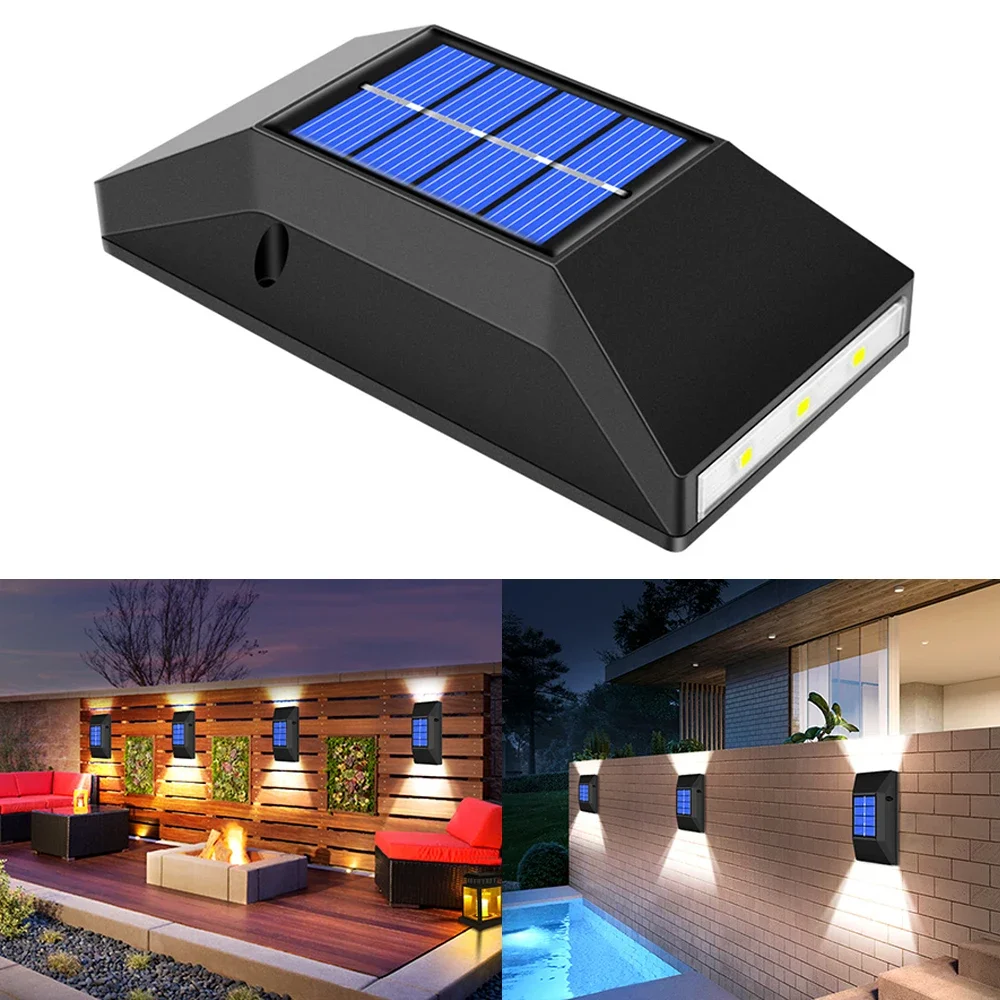 

1/4pcs Solar LED Light 3.7V Outdoor IP65 Waterproof Garden Powered Wall Lamps Fence Decor Lamp Lighting Highlight Courtyard