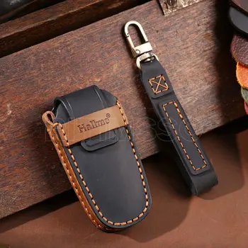 Custodia per chiave a distanza per auto in pelle Shell Fob per Geely Atlas Boyue NL3 EX7 Emgrand X7 EmgrandX7 SUV GT GC9 Borui Protector Holder - Custodia per chiave a distanza per auto in pelle Shell Fob per Geely Atlas Boyue