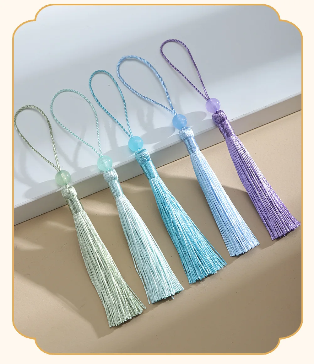 50PCS 7cm 비즈 펜던트 의류 신발 핸드백 장식을위한 작은 프린지 참 DIY 귀걸이 목걸이 쥬얼리 만들기 용품