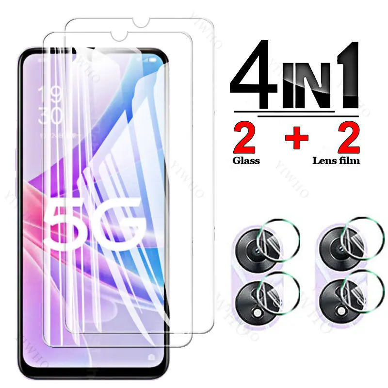 Tempered Glass HD on For Oppo A58 Protective Film for Oppo A53 A54 A57 A53s A57e A57s A53 S A57 E Camera Lens Screen Protectors