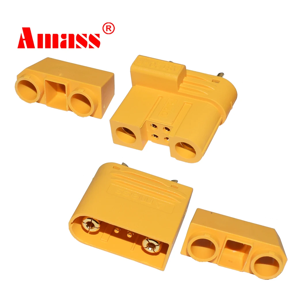 Amass 암수 플러그 커넥터 저항 어댑터 플러그, RC 모델 FPV 레이싱 드론용, 리포 배터리, 멀티로터 부품, AS120