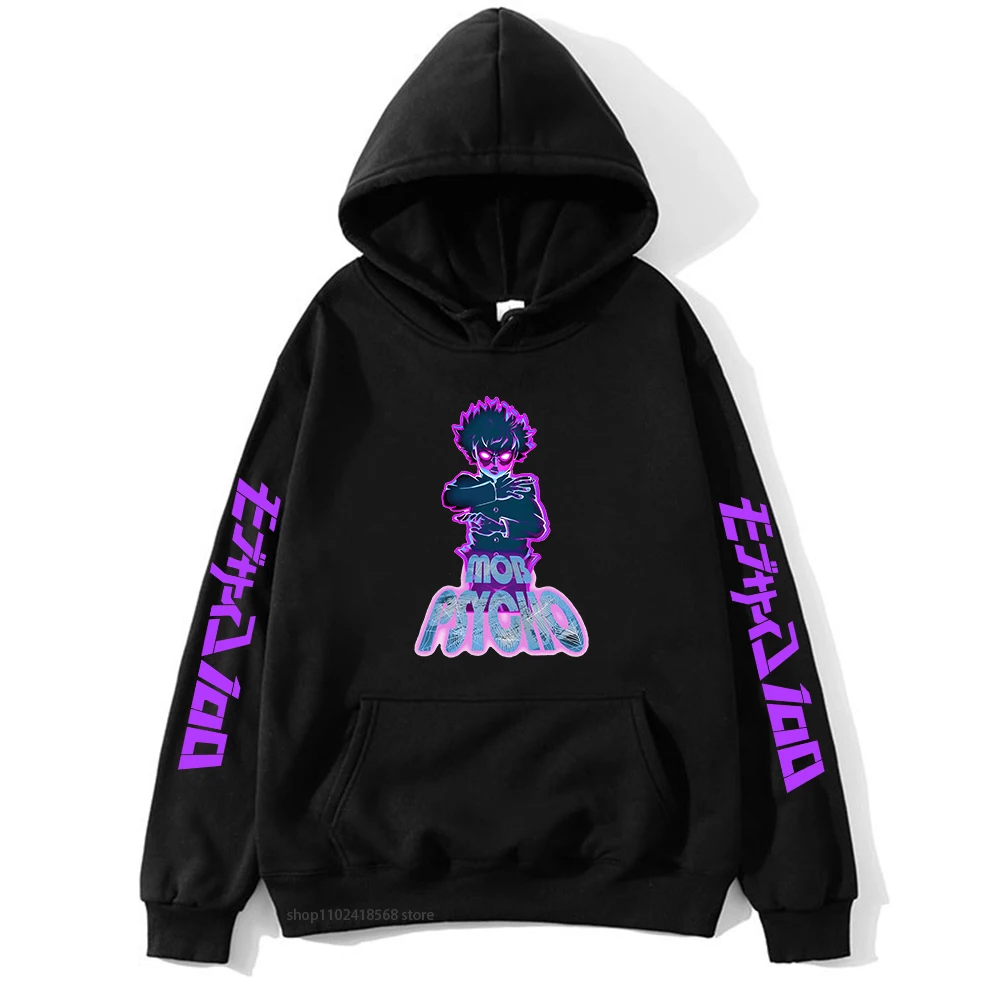 

Mob Psycho 100 Hoodies Japanese Anime Graphic Cartoon Sweatshirts Casual Mens Long Sleeve Hooded Pullovers Ekubo Women Clothes