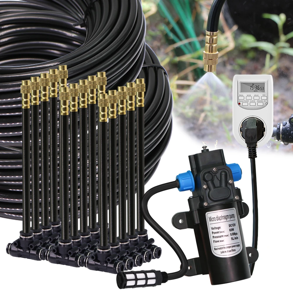 

Самовсасывающий водяной насос, система охлаждения для наружного орошения сада, регулируемая сопла, 1/4 дюйма, 4/6 мм, 60 Вт