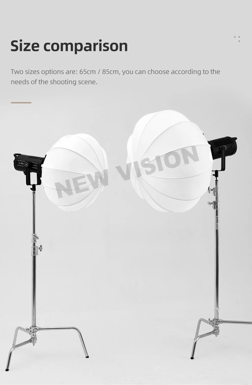 Portable Quick-Install Round Shape Lantern Softbox Light CS-50D 50cm CS-65D 65cm