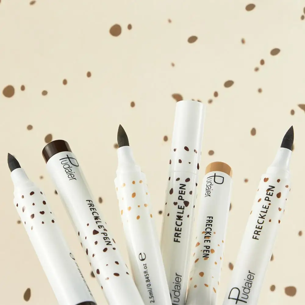 Natural Freckle Pen Soft Brown Freckle Pen Makeup Waterproof Dot Spot Sunkissed Look Face Contouring Makeup Tools TSLM1