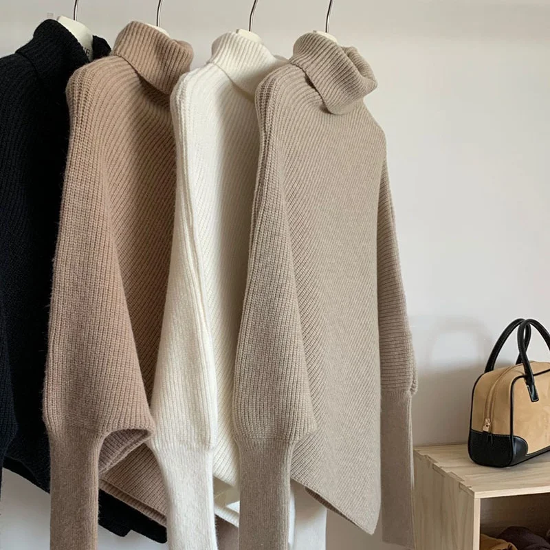 Autumn Women Turtleneck Sweater Casual Knitwear