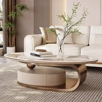 Table Basse Décorative Irrégulière Style Unique Blanc Nordique Table Basse Moderne Luxe Gain de Place Meuble Salon Mobilier de Salon 2